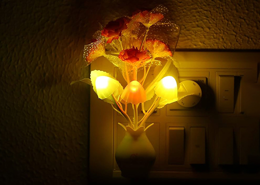 flower shape sendor light mushroom feature 1